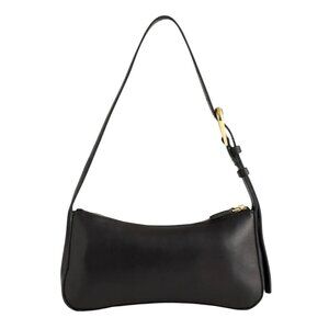 Madewell Leather Black Sculptural Buckle Shoulder Bag